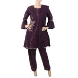 Women's Embroidered Fancy 03 Pcs Suit - Purple, Women, Shalwar Suits, Chase Value, Chase Value