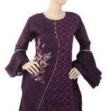 Women's Embroidered Fancy 03 Pcs Suit - Purple, Women, Shalwar Suits, Chase Value, Chase Value