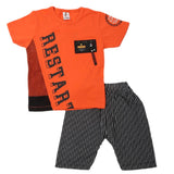 Boys 2 Pcs Suit Half Sleeves - Orange, Kids, Boys Sets And Suits, Chase Value, Chase Value