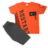 Boys 2 Pcs Suit Half Sleeves - Orange, Kids, Boys Sets And Suits, Chase Value, Chase Value