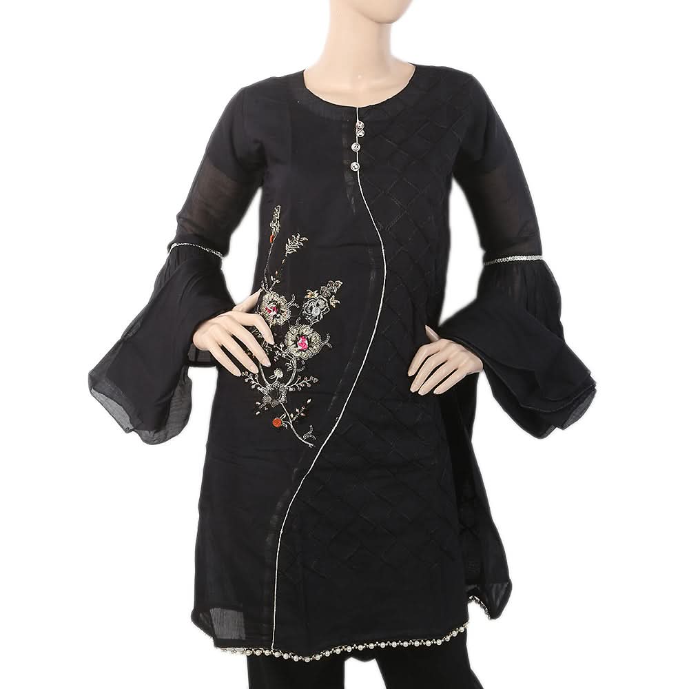 Women's Embroidered Fancy 03 Pcs Suit - Black, Women, Shalwar Suits, Chase Value, Chase Value