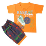 Boys Half Sleeves Short Suit - Orange, Kids, Boys Sets And Suits, Chase Value, Chase Value