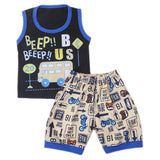 Boys Half Sleeves Sando Suit - Black, Kids, Boys Sets And Suits, Chase Value, Chase Value