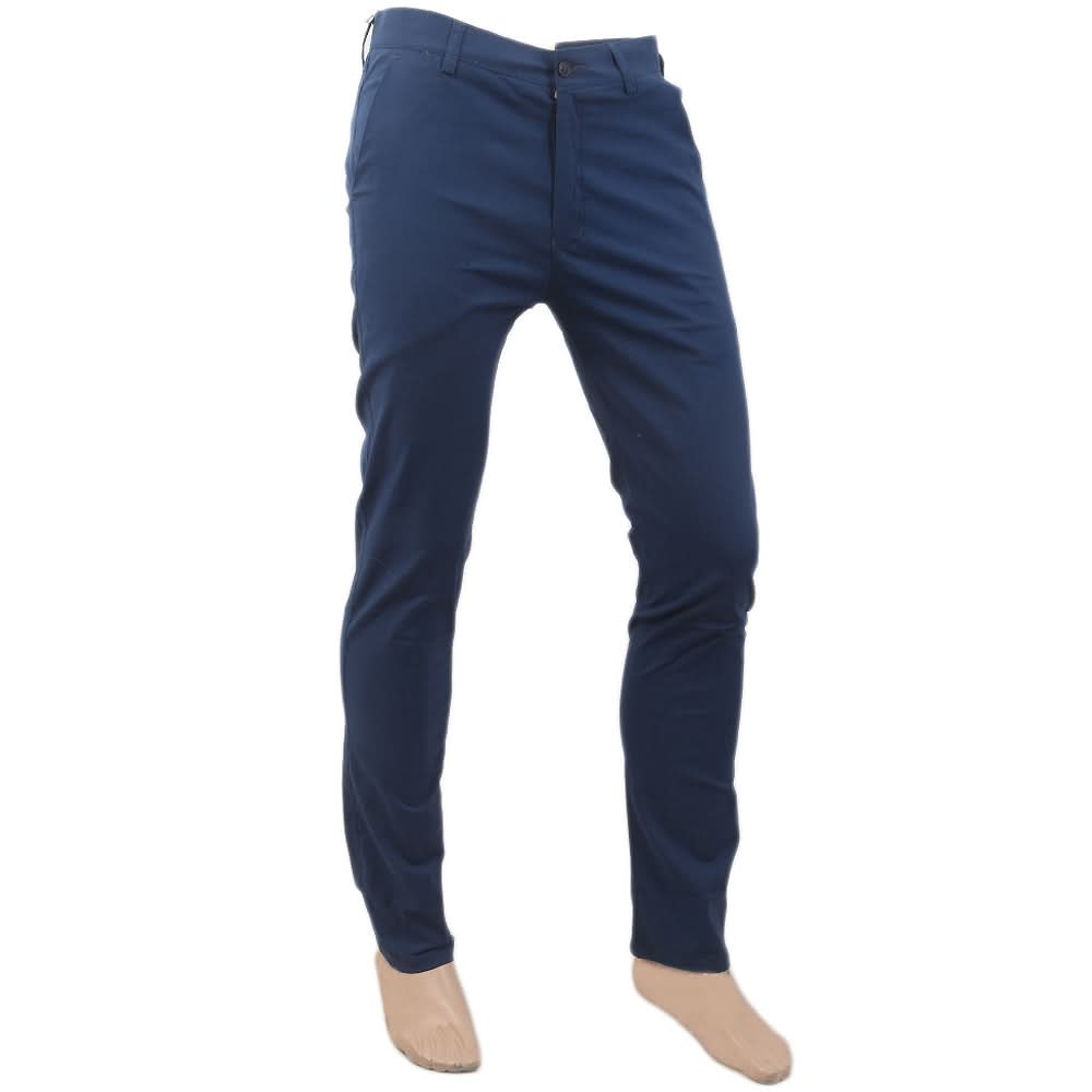 Men's Fancy Cotton Chino Pant - Blue, Men, Casual Pants And Jeans, Chase Value, Chase Value