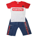 Boys 2 Pcs Suit Half Sleeves - Red, Kids, New Born Boys Sets And Suits, Chase Value, Chase Value