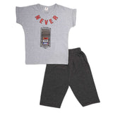 Boys 2 Pcs Suit Half Sleeves - L-Grey, Kids, Boys Sets And Suits, Chase Value, Chase Value