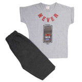 Boys 2 Pcs Suit Half Sleeves - L-Grey, Kids, Boys Sets And Suits, Chase Value, Chase Value