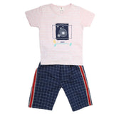 Boys Half Sleeves 2 Piece Suit - Peach, Kids, Boys Sets And Suits, Chase Value, Chase Value