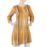 Women's Tie Dye Printed Kurti - Mustard, Women, Ready Kurtis, Chase Value, Chase Value