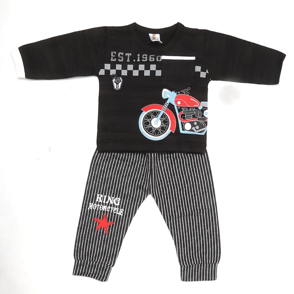 Newborn Boys Full Sleeves Suit - Black, Kids, NB Boys Sets And Suits, Chase Value, Chase Value
