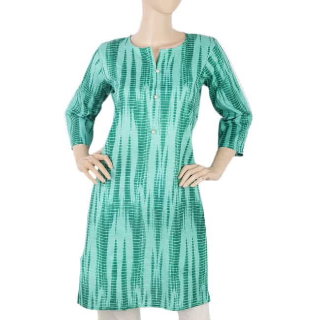 Women's Tie Dye Printed Kurti - Sea Green, Women, Ready Kurtis, Chase Value, Chase Value