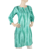 Women's Tie Dye Printed Kurti - Sea Green, Women, Ready Kurtis, Chase Value, Chase Value