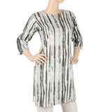 Women's Tie Dye Printed Kurti - Black, Women, Ready Kurtis, Chase Value, Chase Value