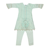Girls Embroidered Fancy Suit 3 Pcs - Light Green, Kids, Girls Sets And Suits, Chase Value, Chase Value