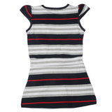 Girls Yarn Dyed Half Sleeves T-Shirt - Navy Blue, Kids, Girls T-Shirts, Chase Value, Chase Value