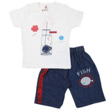 Boys 2 Pcs Suit Half Sleeves - White, Kids, Boys Sets And Suits, Chase Value, Chase Value