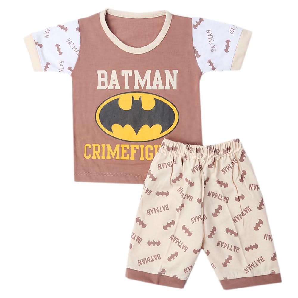 Boys Half Sleeves Short Suit - Brown, Kids, Boys Sets And Suits, Chase Value, Chase Value