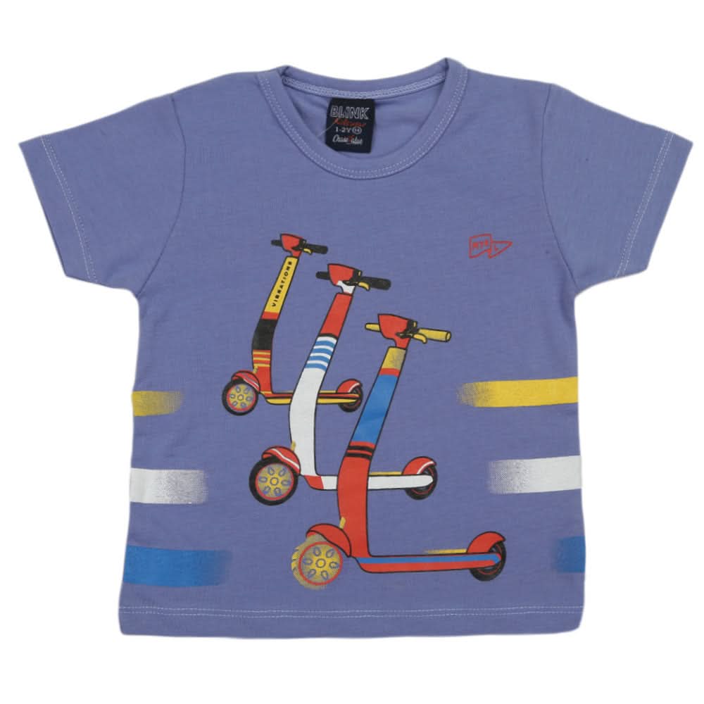 Boys Half Sleeves T-Shirt - Light Purple, Boys T-Shirts, Chase Value, Chase Value