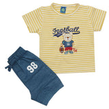 Newborn Boys Half Sleeves Suit - Yellow, Kids, Newborn Boys Sets And Suits, Chase Value, Chase Value