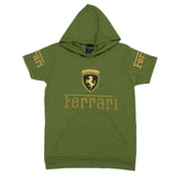 Boys Half Sleeves Hoodie T-Shirt - Green, Boys T-Shirts, Chase Value, Chase Value