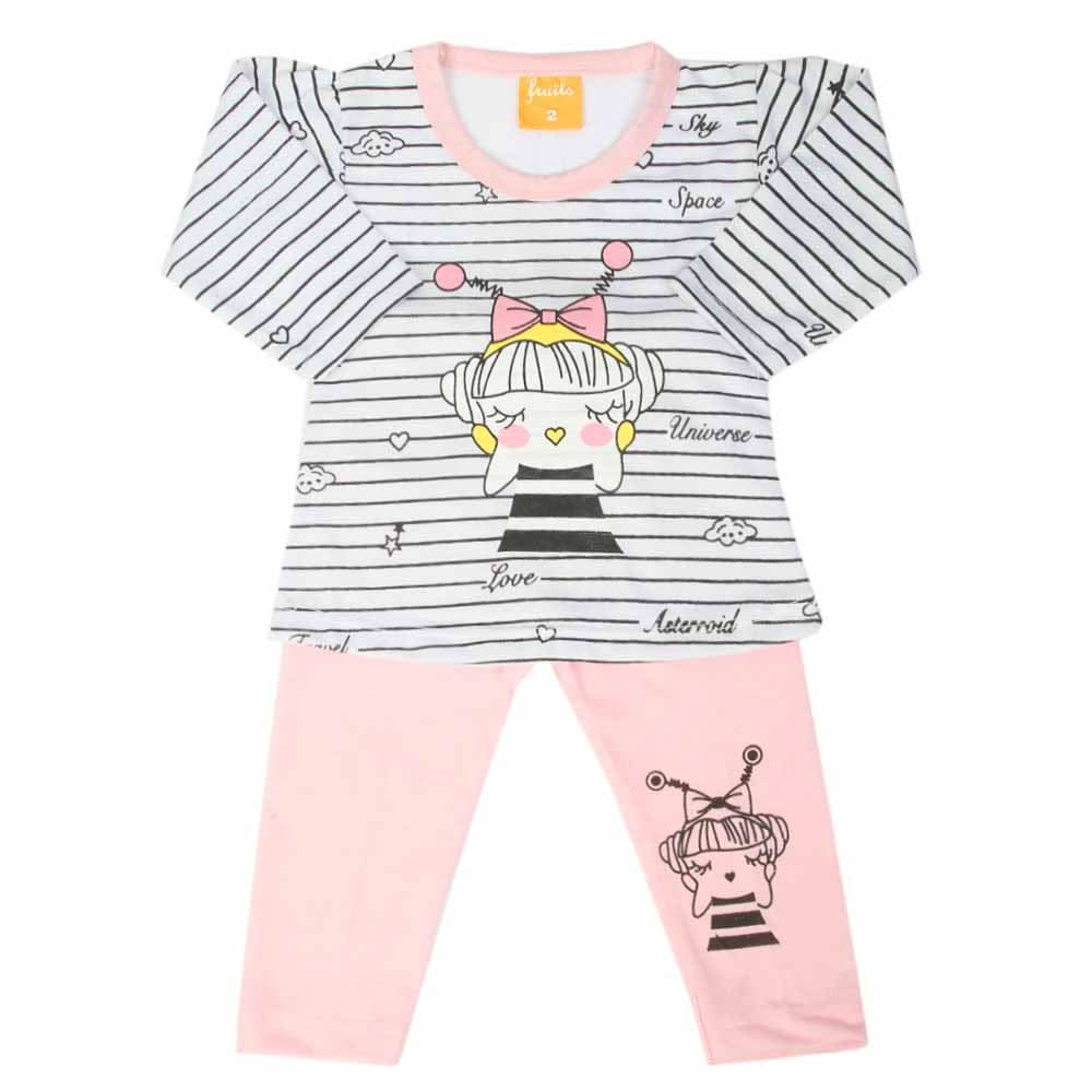 Newborn Girls Full Sleeves Suit - Pink, Newborn Girls Sets & Suits, Chase Value, Chase Value