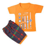 Boys Half Sleeves Short Suit - Orange, Kids, Boys Sets And Suits, Chase Value, Chase Value