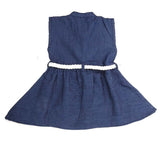 Girls Woven Denim Frock - Dark Blue, Kids, Girls Frocks, Chase Value, Chase Value