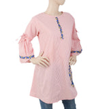 Women's Strip Cotton Kurti - Peach, Women, Ready Kurtis, Chase Value, Chase Value