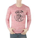 Men's Full Sleeves Twisted T-Shirt - Red, Men, T-Shirts And Polos, Chase Value, Chase Value