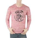 Men's Full Sleeves Twisted T-Shirt - Red, Men, T-Shirts And Polos, Chase Value, Chase Value