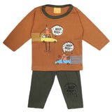 Newborn Boys Full Sleeves Suit - Brown, Newborn Boys Sets & Suits, Chase Value, Chase Value