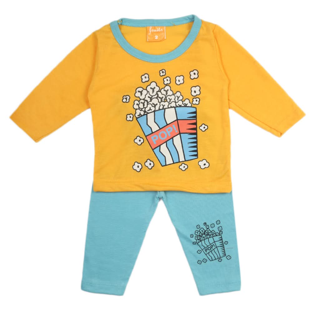 Newborn Boys Full Sleeves Suit - Mustard, Newborn Boys Sets & Suits, Chase Value, Chase Value