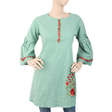Women's Strip Cotton Kurti - Green, Women, Ready Kurtis, Chase Value, Chase Value