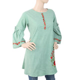 Women's Strip Cotton Kurti - Green, Women, Ready Kurtis, Chase Value, Chase Value