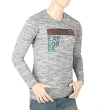 Men's Full Sleeves Twisted T-Shirt - Grey, Men, T-Shirts And Polos, Chase Value, Chase Value