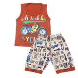 Boys Half Sleeves Sando Suit - Dark Brown, Kids, Boys Sets And Suits, Chase Value, Chase Value