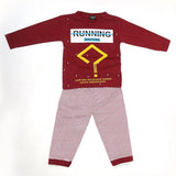 Boys Pajama Suit - Maroon, Kids, Boys Sets And Suits, Chase Value, Chase Value