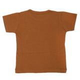 Newborn Boys Round Neck Half Sleeves T-Shirt - Brown, Kids, NB Boys Shirts And T-Shirts, Chase Value, Chase Value