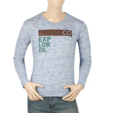 Men's Full Sleeves Twisted T-Shirt - Blue, Men, T-Shirts And Polos, Chase Value, Chase Value
