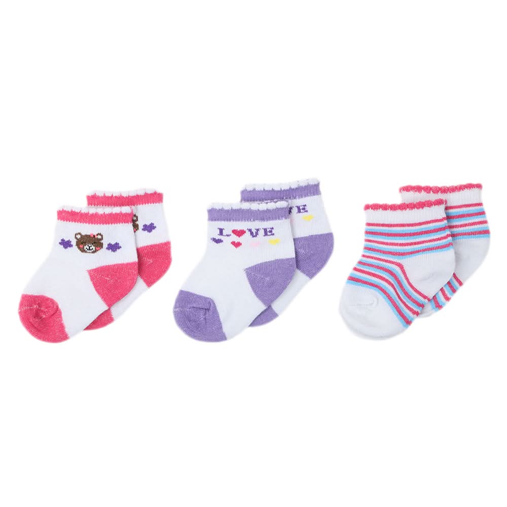 Kids 3 Pieces Lights Socks - Multi, Kids, Girls Socks, Chase Value, Chase Value