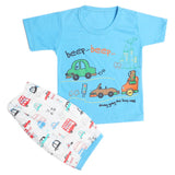 Boys Half Sleeves Short Suit - Blue, Kids, Boys Sets And Suits, Chase Value, Chase Value