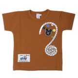 Newborn Boys Round Neck Half Sleeves T-Shirt - Brown, Kids, NB Boys Shirts And T-Shirts, Chase Value, Chase Value