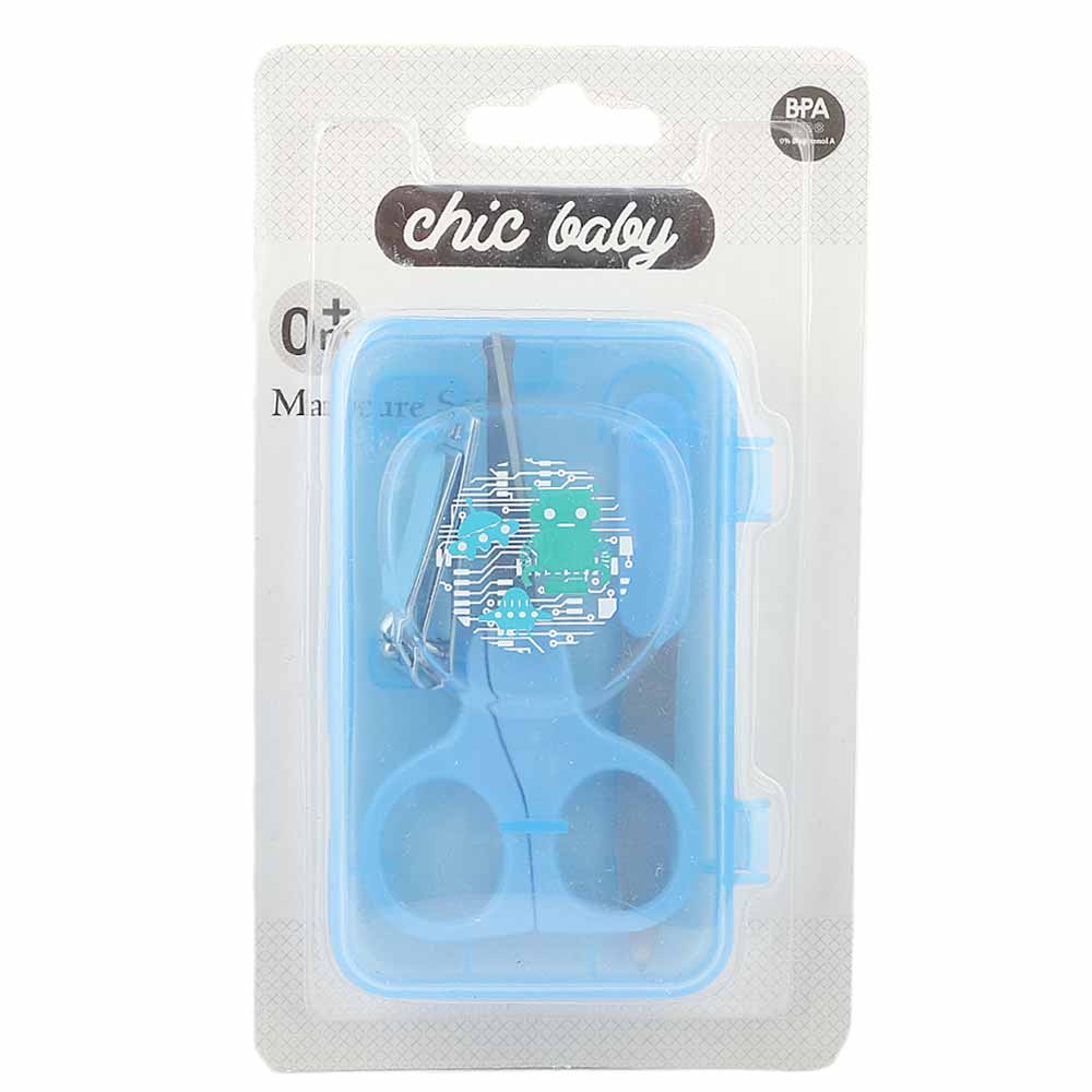 Chic Baby Manicure Set 4 Pcs - Blue, Kids, Baby Care, Chase Value, Chase Value