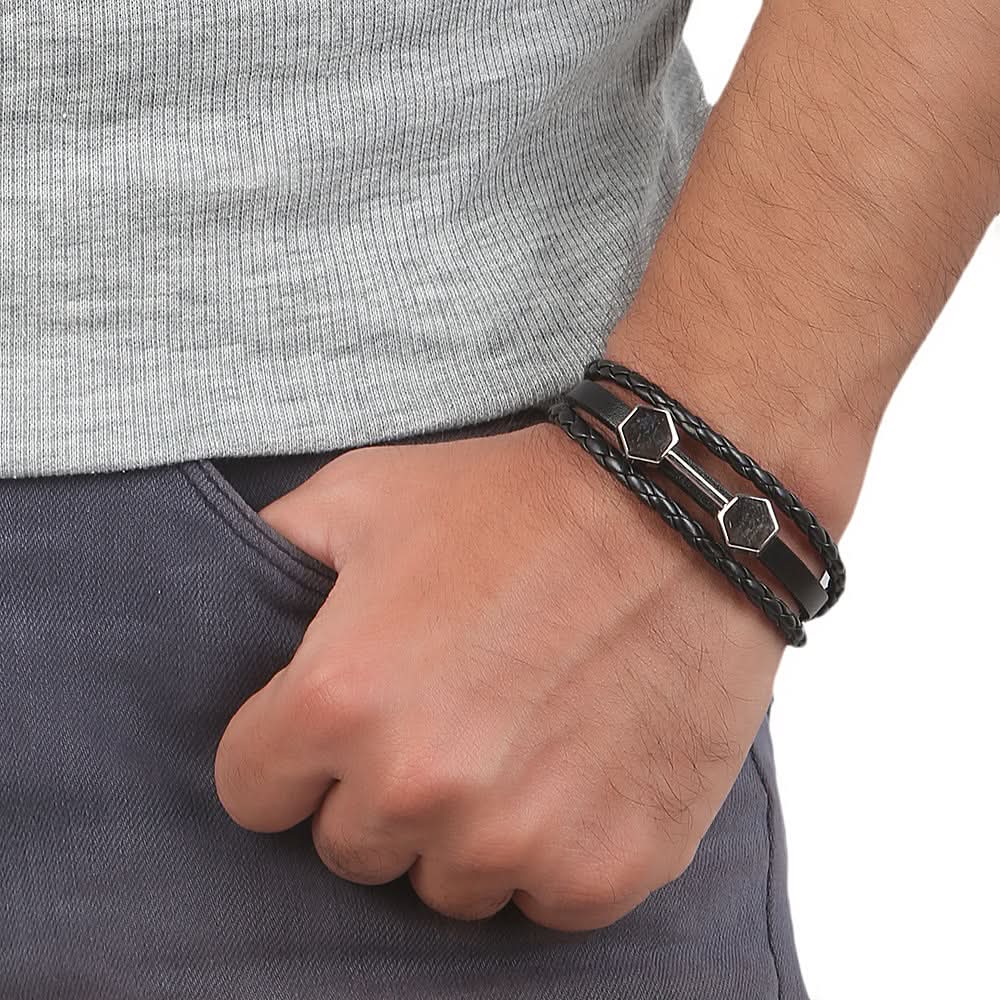 Men's Bracelet - Black & Silver, Men, Jewellery, Chase Value, Chase Value