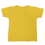 Newborn Boys Round Neck Half Sleeves T-Shirt - Yellow, Kids, NB Boys Shirts And T-Shirts, Chase Value, Chase Value
