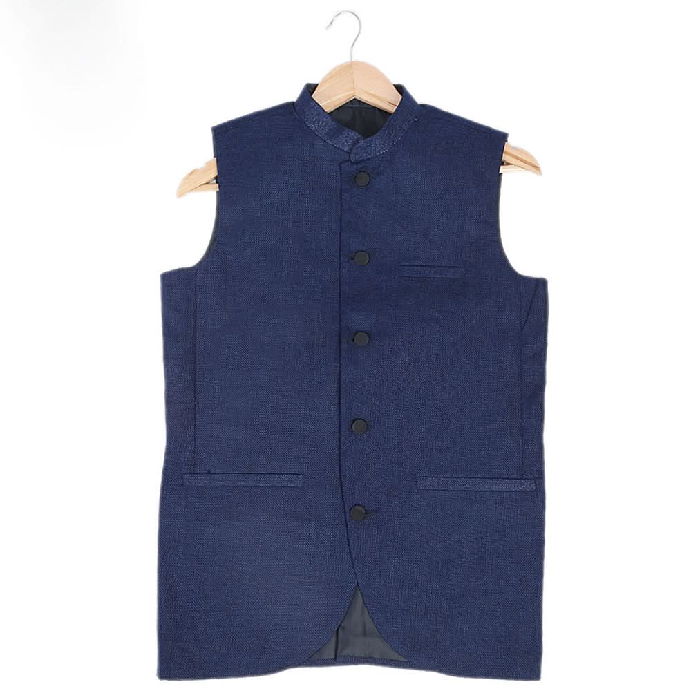 Men's Plain Waist Coat - Navy Blue, Men, Waist Coats, Chase Value, Chase Value