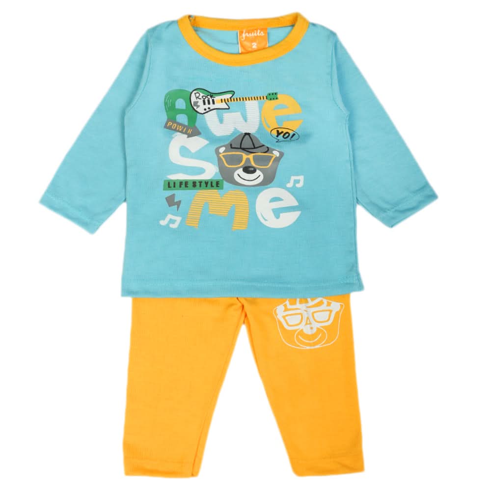 Newborn Boys Full Sleeves Suit - Light Blue, Newborn Boys Sets & Suits, Chase Value, Chase Value