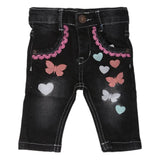 Newborn Girls Denim Pant - Black, Kids, New Born Girls Shorts Skirts And Pants, Chase Value, Chase Value