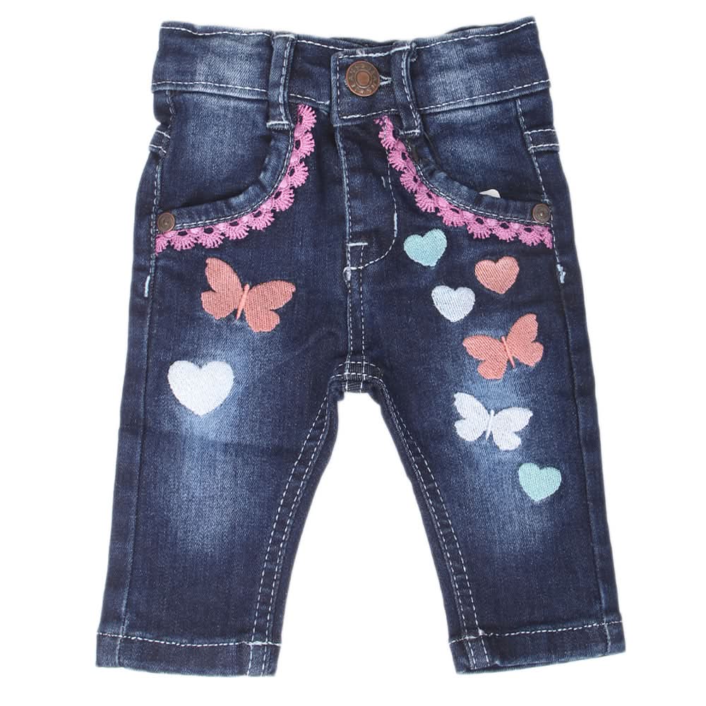 Newborn Girls Denim Pant - Blue, Kids, New Born Girls Shorts Skirts And Pants, Chase Value, Chase Value