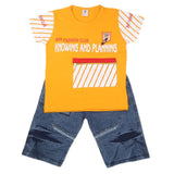 Boys Half Sleeves Short Suit - Yellow, Kids, Boys Sets And Suits, Chase Value, Chase Value